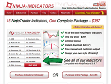 Tablet Screenshot of ninja-indicators.com